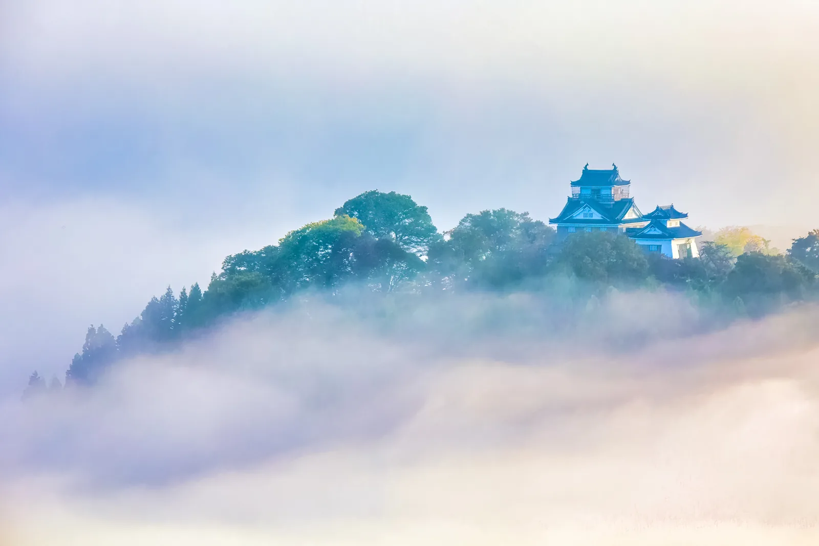 雲海に浮かぶ越前大野城　「天空の城」と呼ばれる姿（福井県）